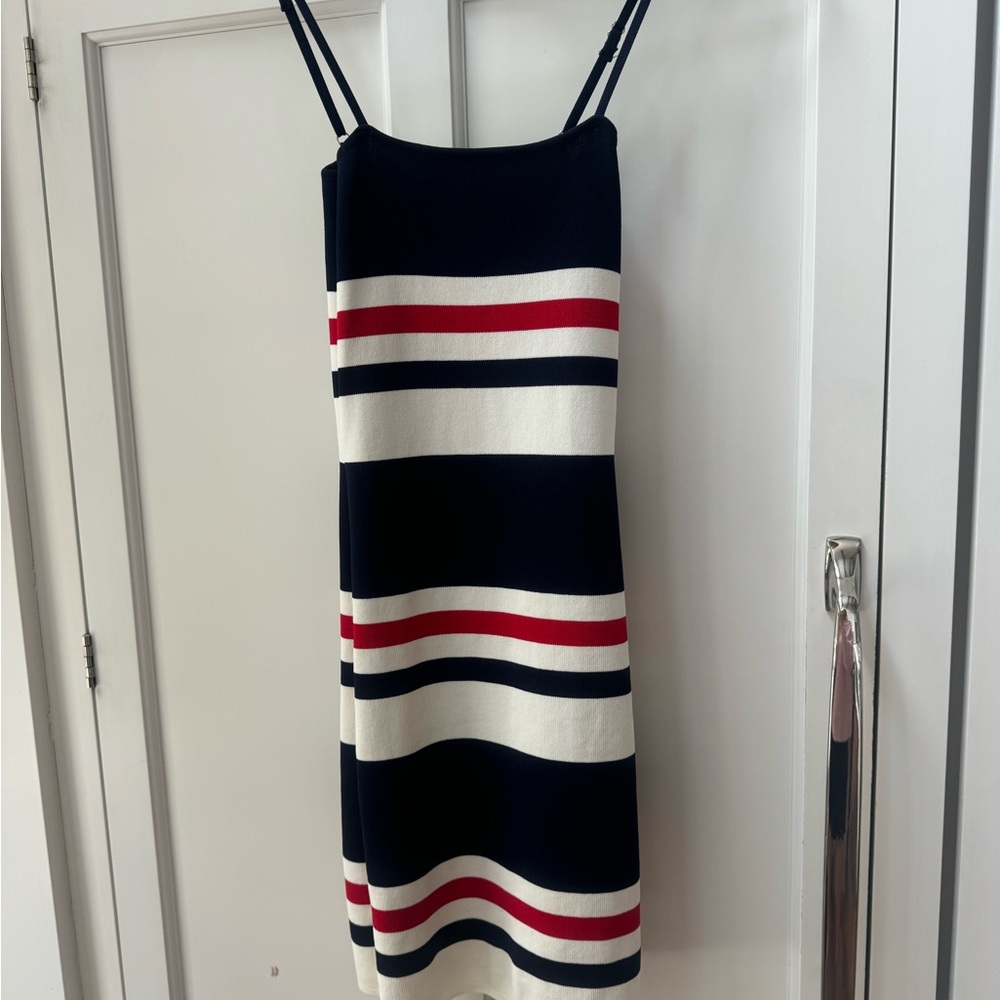 Striped Navy and Red Dress in perfect condition